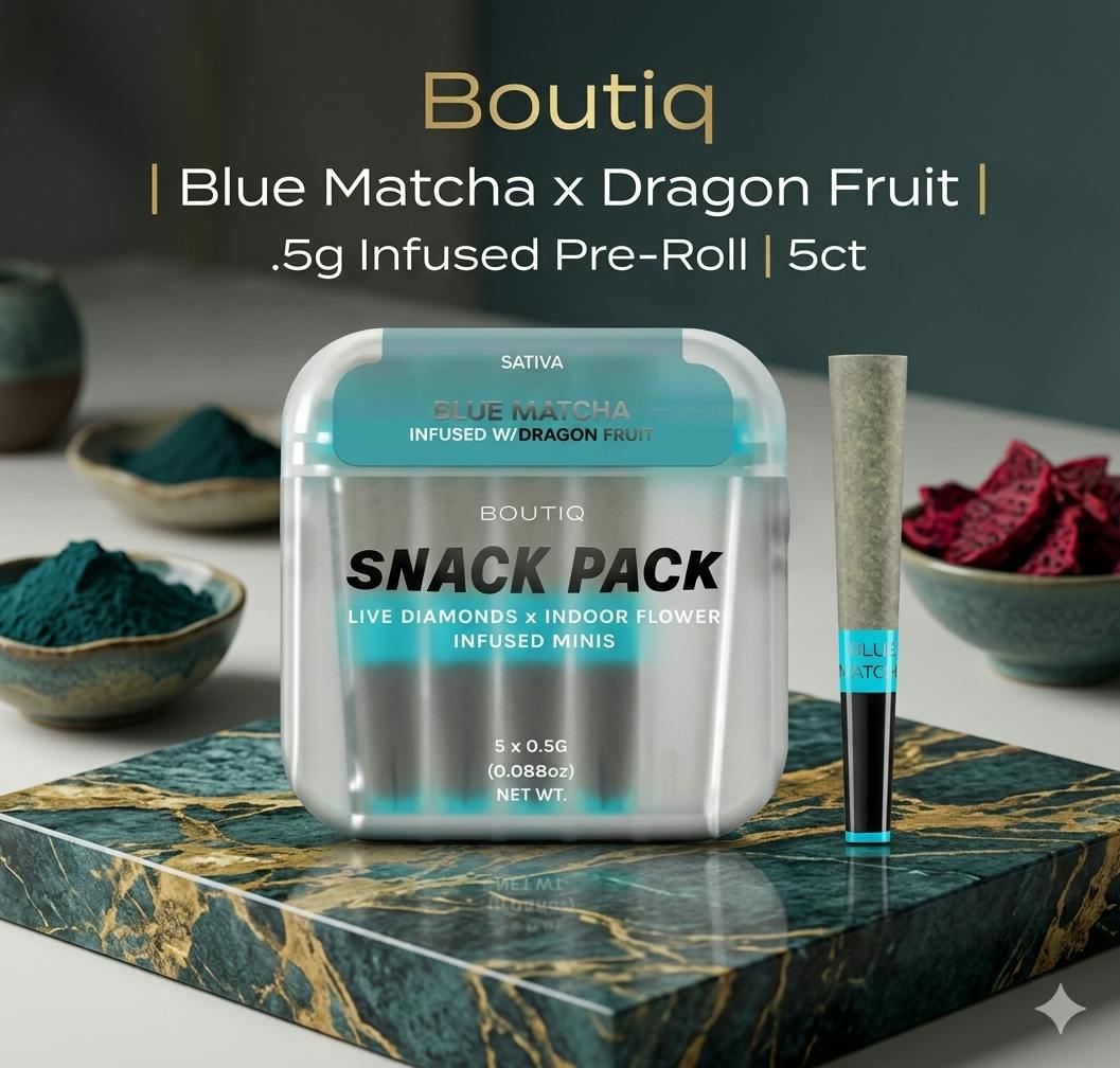 Product Boutiq | Blue Matcha x Dragon Fruit | .5g Infused Pre-Roll | 5ct