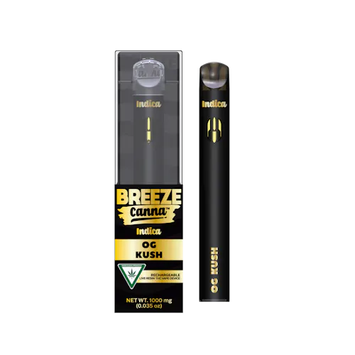 OG Kush – Indica Live Resin 1g PLUS Vape Device-active