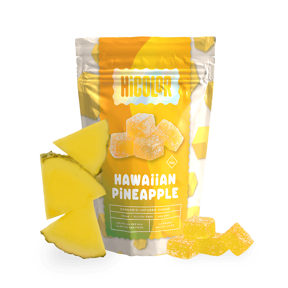 HiCOLOR Chews Hawaiian Pineapple 10mg