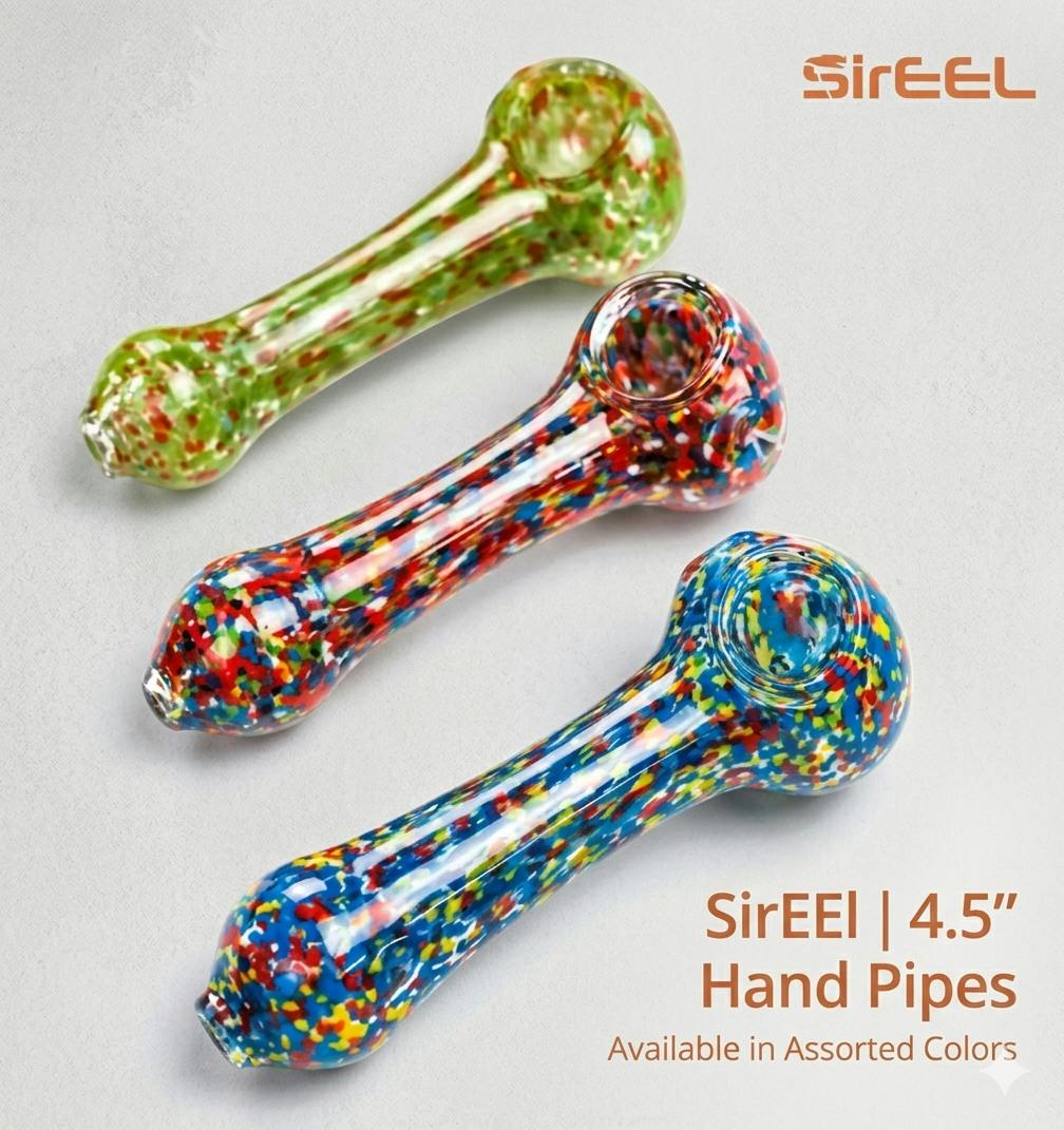 Product SirEEL - 25pc 2.5" Bulk Glass Hand Pipes, Assorted Colors May Vary, Retail Packaging
