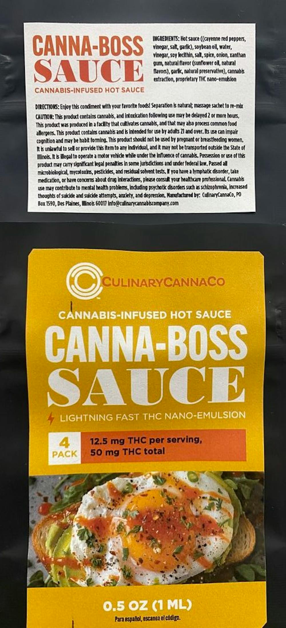 Product CUL Canna-Boss Sauce - Hot Sauce 50mg (4pk)