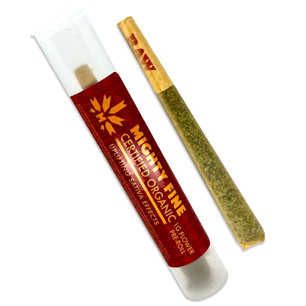 Product: Mighty Fine | Certified Organic Blue Nina Pre-Roll | 1g