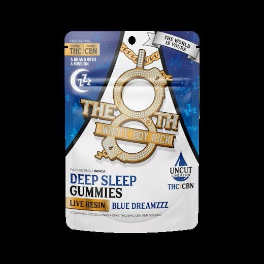 The 8th THE 8TH | BLUE DREAMZZZ 200MG THC + 100MG CBN  | DEEP SLEEP LIVE RESIN GUMMIES | INDICA — EDIBLES