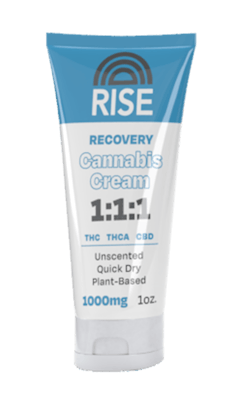 Product: RISE | 1oz Recovery Cream 1:1:1 THC:THCA:CBD | 333mg:333mg:333mg