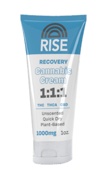 RISE | 1oz Recovery Cream 1:1:1 THC:THCA:CBD | 333mg:333mg:333mg