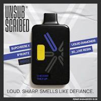 UNSUBSCRIBED | Cheddar the F Up | 2G Liquid Diamond & Live Resin | Disposable - product image at King of Budz