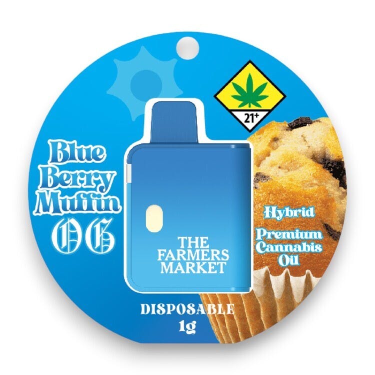 Buy The Farmers Market Blueberry Muffin OG Disposable | 1g Online