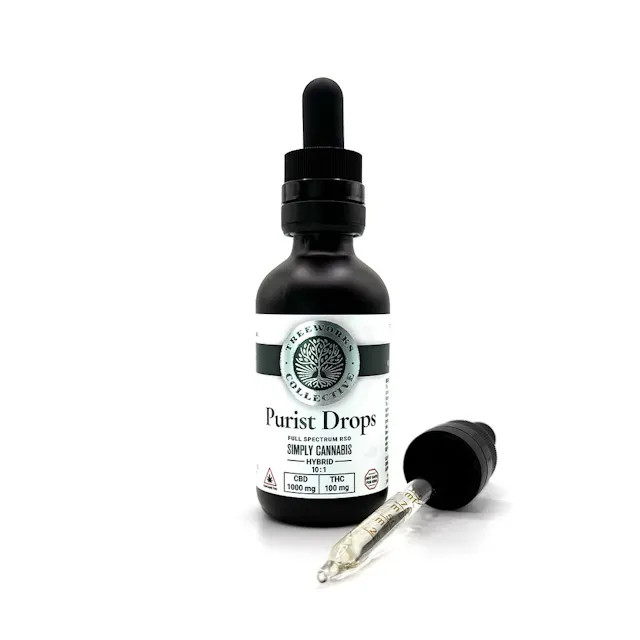 Treeworks Purist Drops 10 CBD : 1 THC 25ml/100mg (hybrid, flavored, 2.8g)