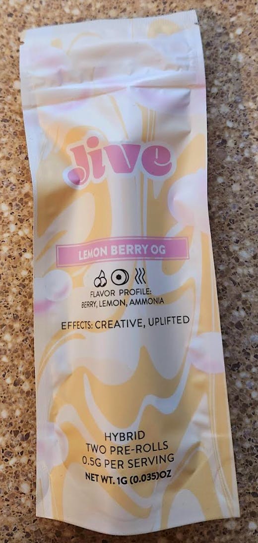 Lemon Berry OG | 2 Pack Infused Pre rolls | Hybrid | Jive