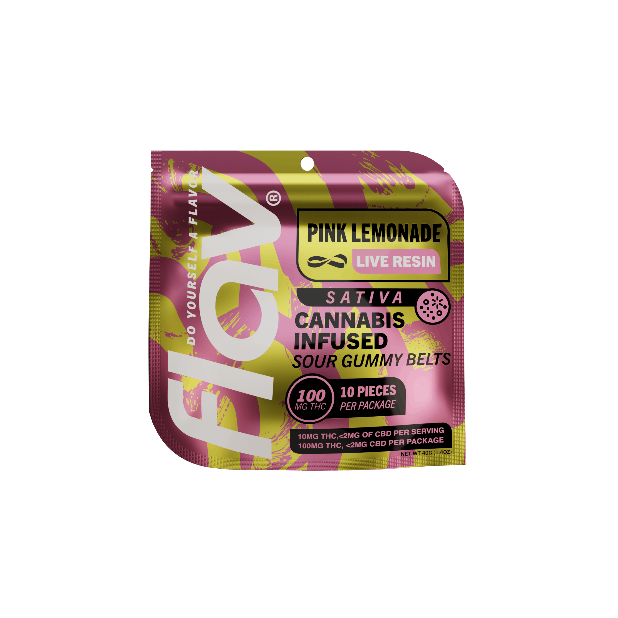 Pink Lemonade Belts - Live Resin  - 100mg - Sativa