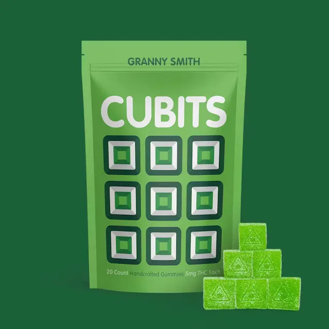 Cubits Gummies Granny Smith 20pk/100mg (hybrid, 2.8g)