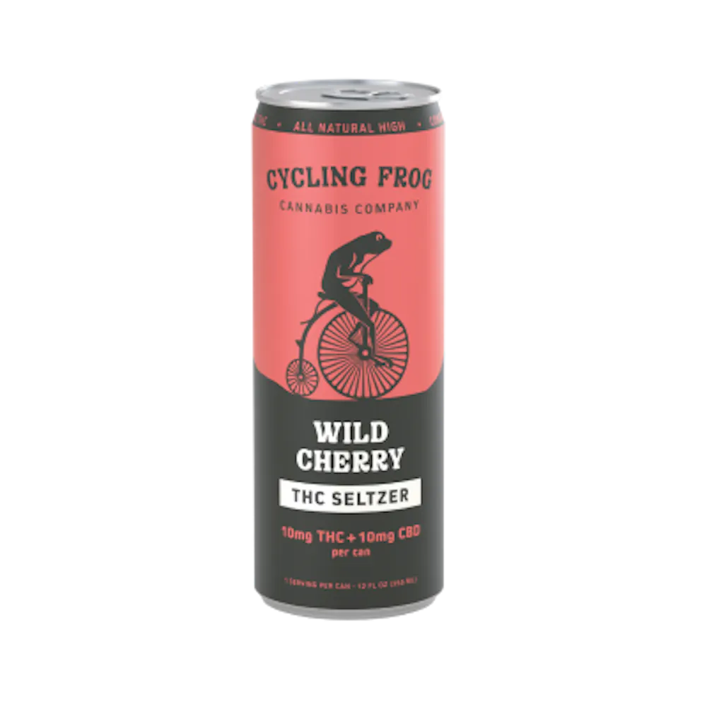 Product Cycling Frog - Wild Cherry - 10mg THC - 10mg CBD - Seltzer