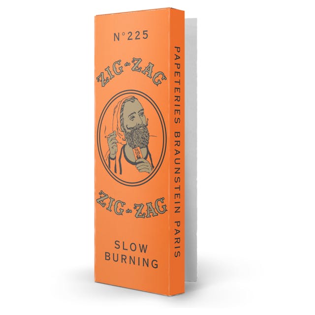 Zig-Zag French Orange is our most recognized pack. It's medium thickness, easy to handle, and sized just right for your everyday routine. Each sheet is cut to the classic 78mm length, perfect for those standard sessions without going overboard.

- Reliable roll every time
- Ideal for first-timers and seasoned pros
- Distinct orange packaging that’s easy to spot
- Medium weight for a balanced grip and finish

The orange pack is so recognizable, it practically has its own fanbase. If you're not already on board, there's no better time to see what the hype's about.

All Zig-Zag papers have a thin glue line to provide a perfect seal – every time. Derived from the sap of the African acacia tree, the natural properties of gum Arabic provide a consistent seal without impacting the taste of your smoke.

Size: 1  1/4 (78x44mm)
Substrate: Made from Natural Flax Plant Fibers
Thickness: Thin
Capacity: ~0.5g
Pack Size: 32 sheets/booklet