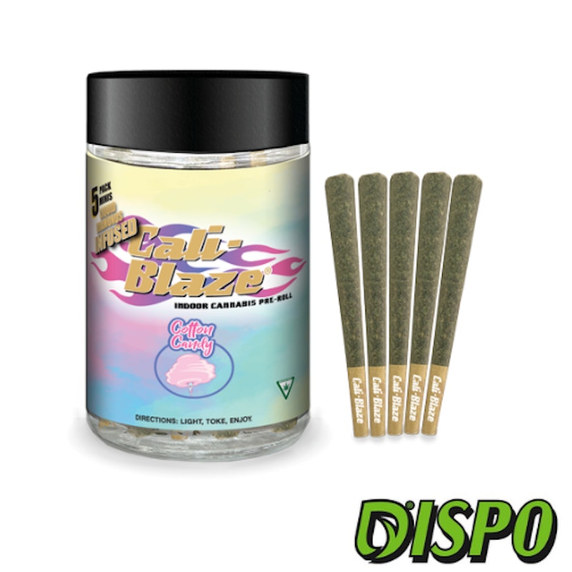 Cali Blaze - Cotton Candy 5pk Liquid Diamond Infused Pre-Rolls