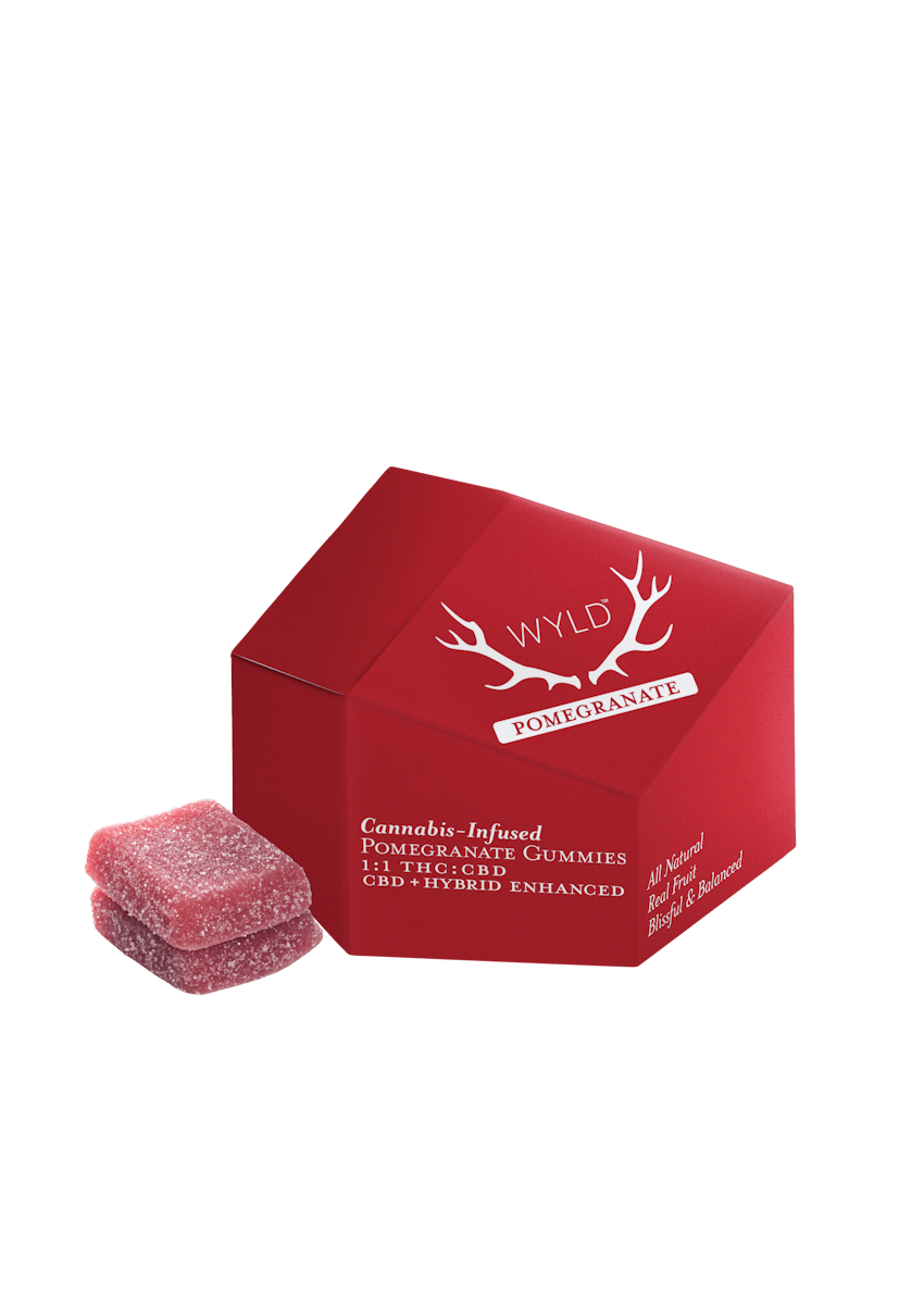 Wyld | Pomegranate | 10 pack 100mg | 1:1 THC:CBD