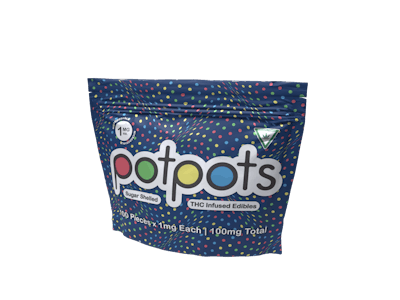 Product: Potpots | Sugar Shelled THC Dark Chocolates 100pk | 100mg