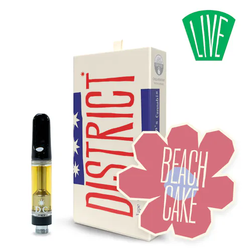 District Cannabis Beach Cake Live Resin Cartridge 0.5g/500mg-1