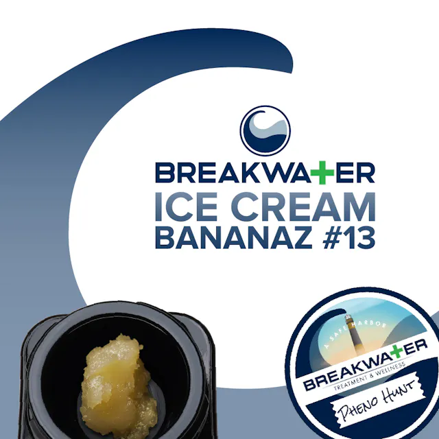 Breakwater Live Hash Rosin Ice Cream Bananaz #13 1g (hybrid, live rosin)