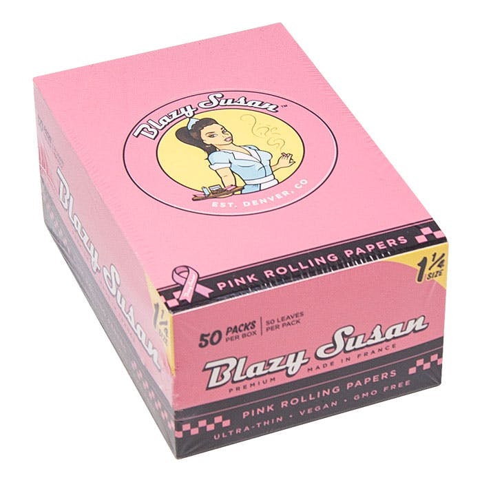 Blazy Susan | Pink 1 1/4 Rolling Papers - 50pk