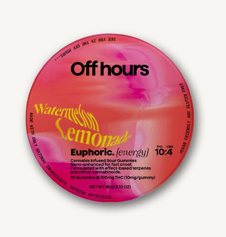 image of Sour Watermelon Lemonade “Euphoric” 2:1 | 100mg Gummies (10mg/10ct)