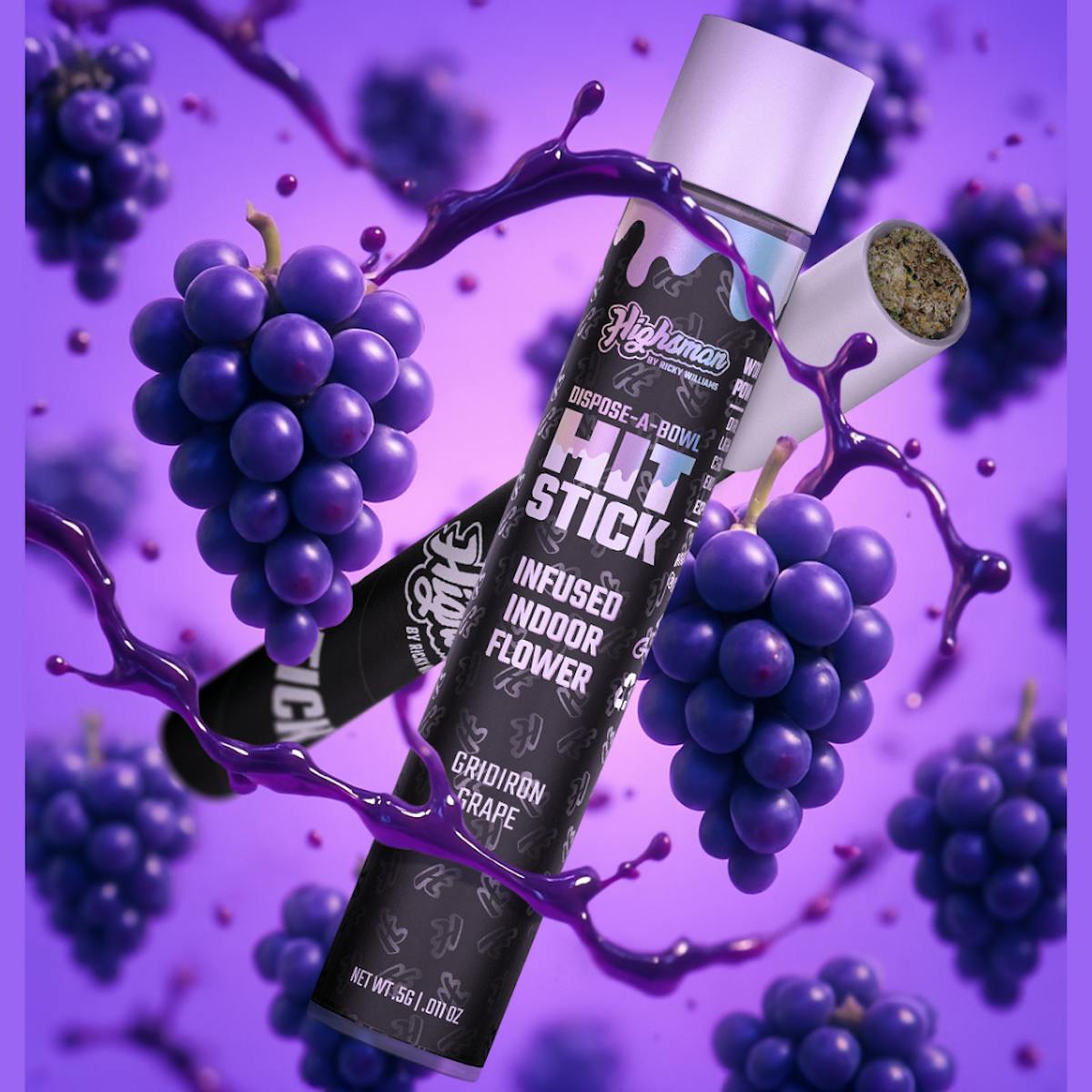 Photo of Highsman Hit Stick l Gridiron Grape Infused Flower Disposa-Bowl 1pk l .5g