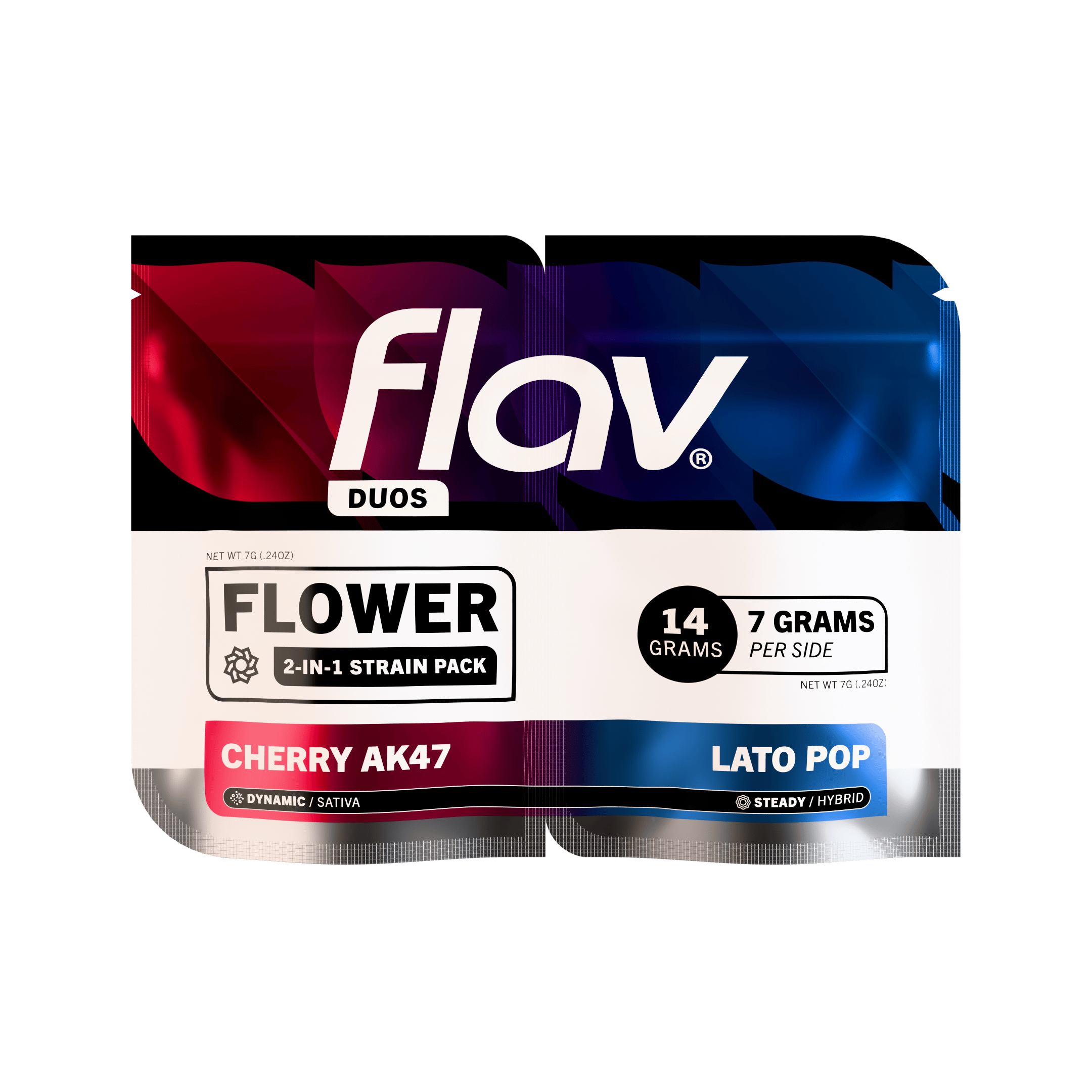 Flav Duo Flower - - Cherry AK47 (Sativa) x Lato Pop (Hybrid)
