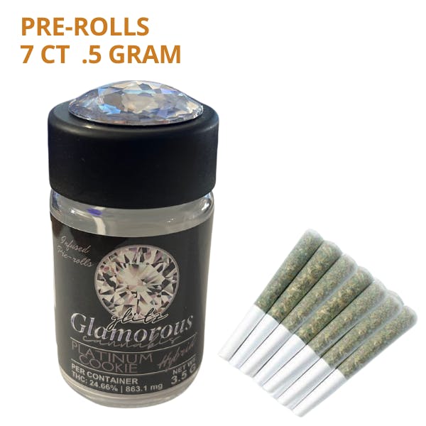 Glitz Glamorous | 0.5g Infused Pre-Roll 7pk (3.5g) | Platinum Cookie