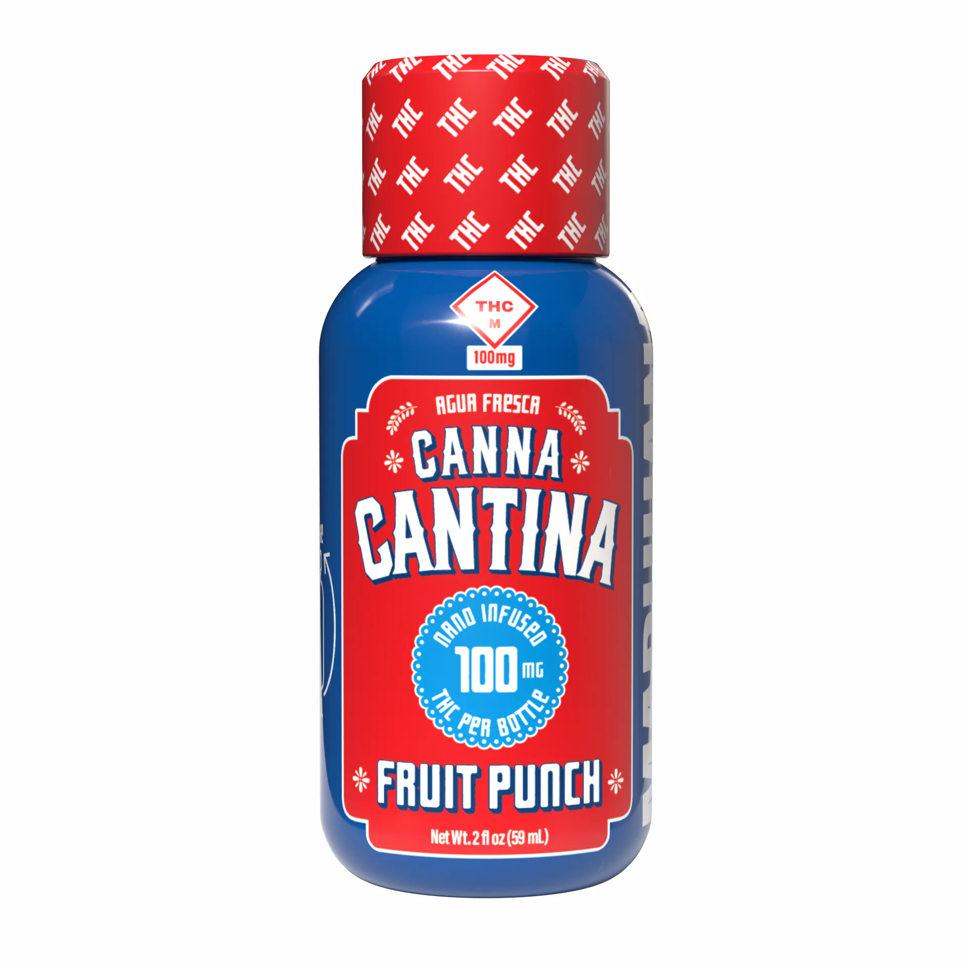 Canna Cantina - Fruit Punch - 2oz Nano-Infused Agua Fresca - 100mg