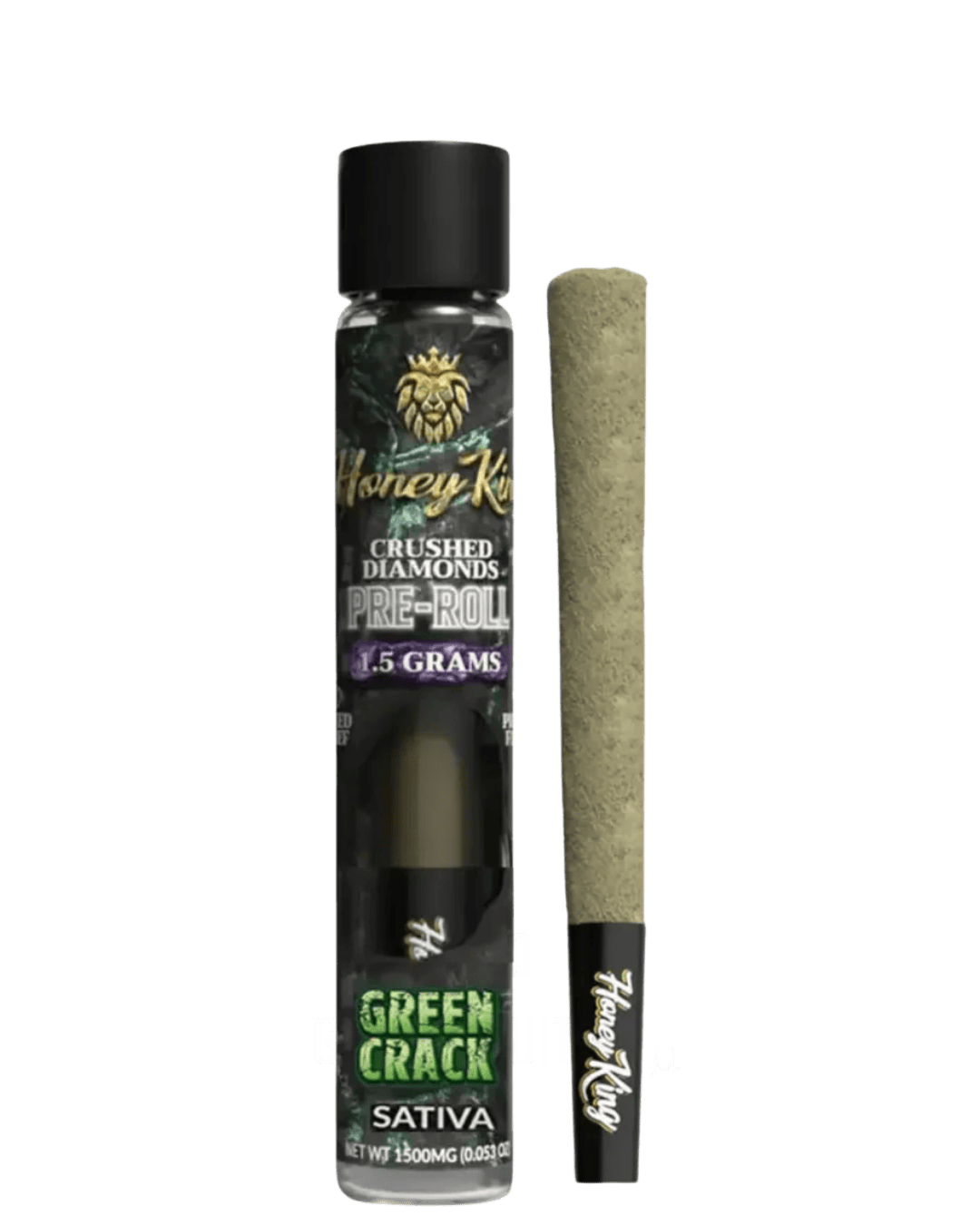 Honey King - Green Crack Diamond Infused Preroll by Honey King