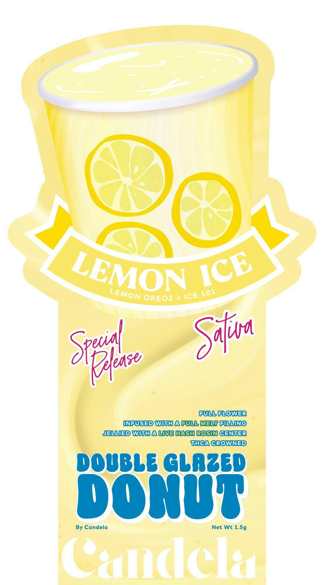 Candela - 1.5g Double Glazed Donut - Lemon Ice