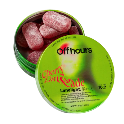 Off Hours - 100mg THC : 20mg CBG Infused Gummies - Limelight Cherry Limeade - EDIBLES by Off Hours at King of Budz