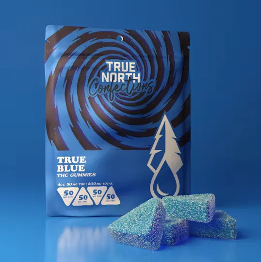 True North 200mg Gummies - True Blue 4 x 50mg at NOXX Cannabis