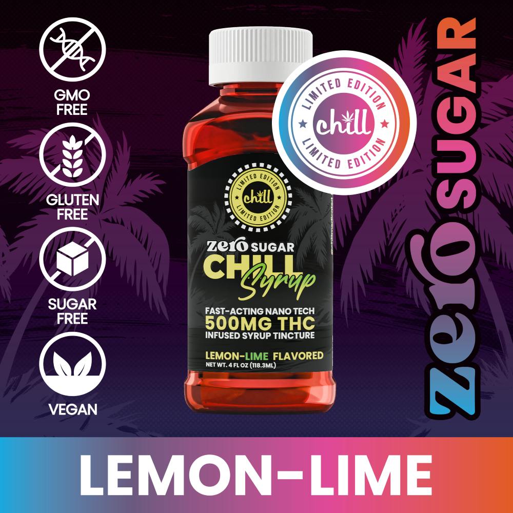 Product Chill | Lemon Lime Zero Sugar | Syrup Tincture | 500mg
