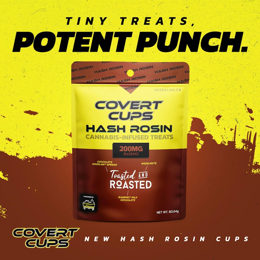 Covert Cups - Hazy Nut Rosin Infused Mini Cups 200mg Chocolate