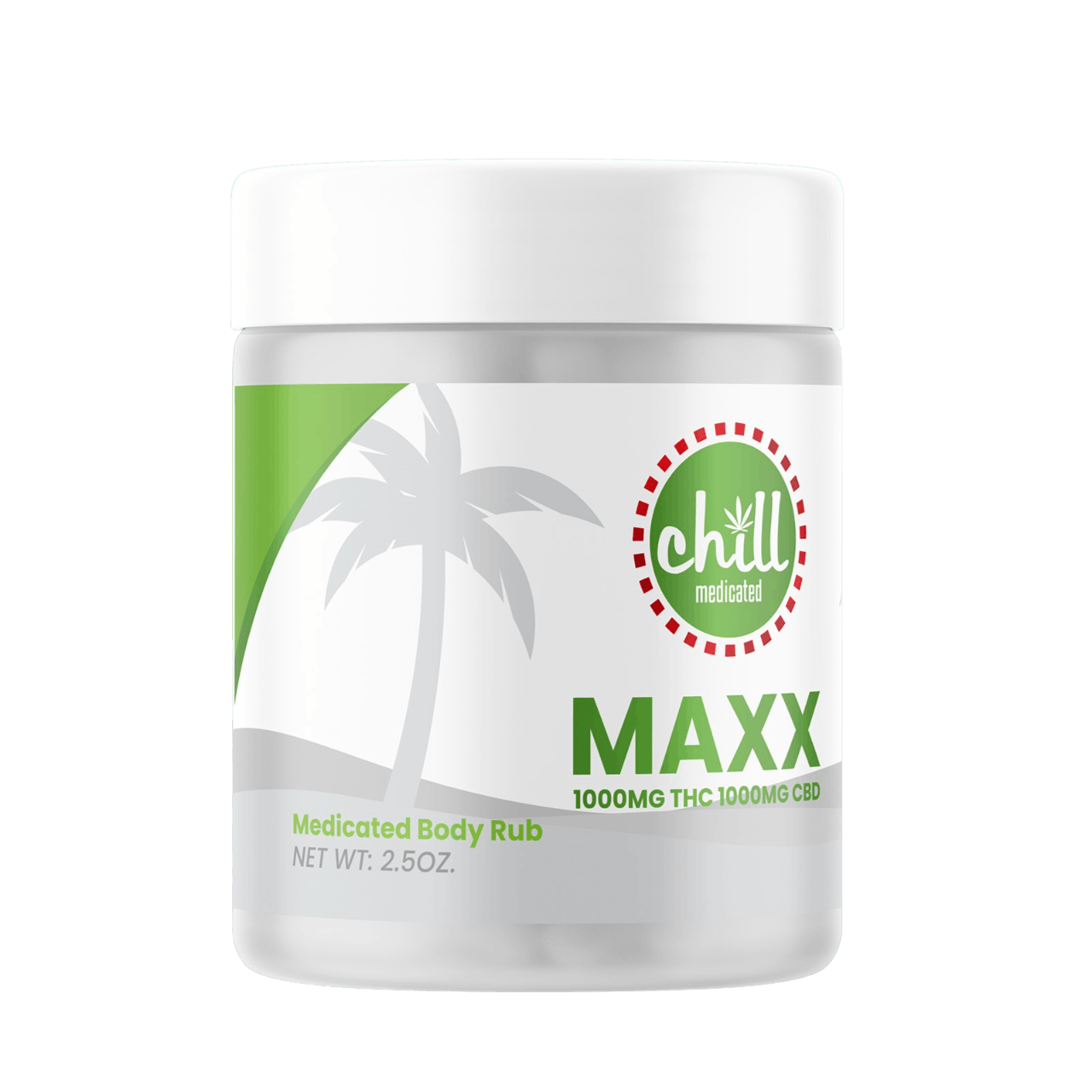 Chill Medicated Maxx Body Rub 1000mg THC | 1000mg CBD