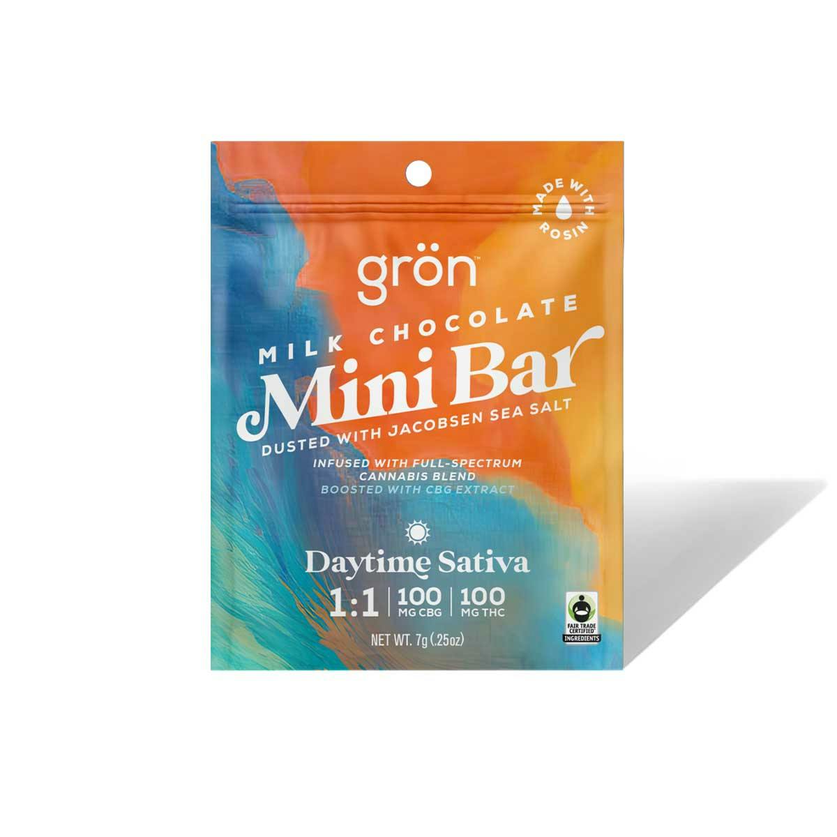 Gron | Mini Bar 1:1 | Milk Chocolate w/ Sea Salt | 100mg