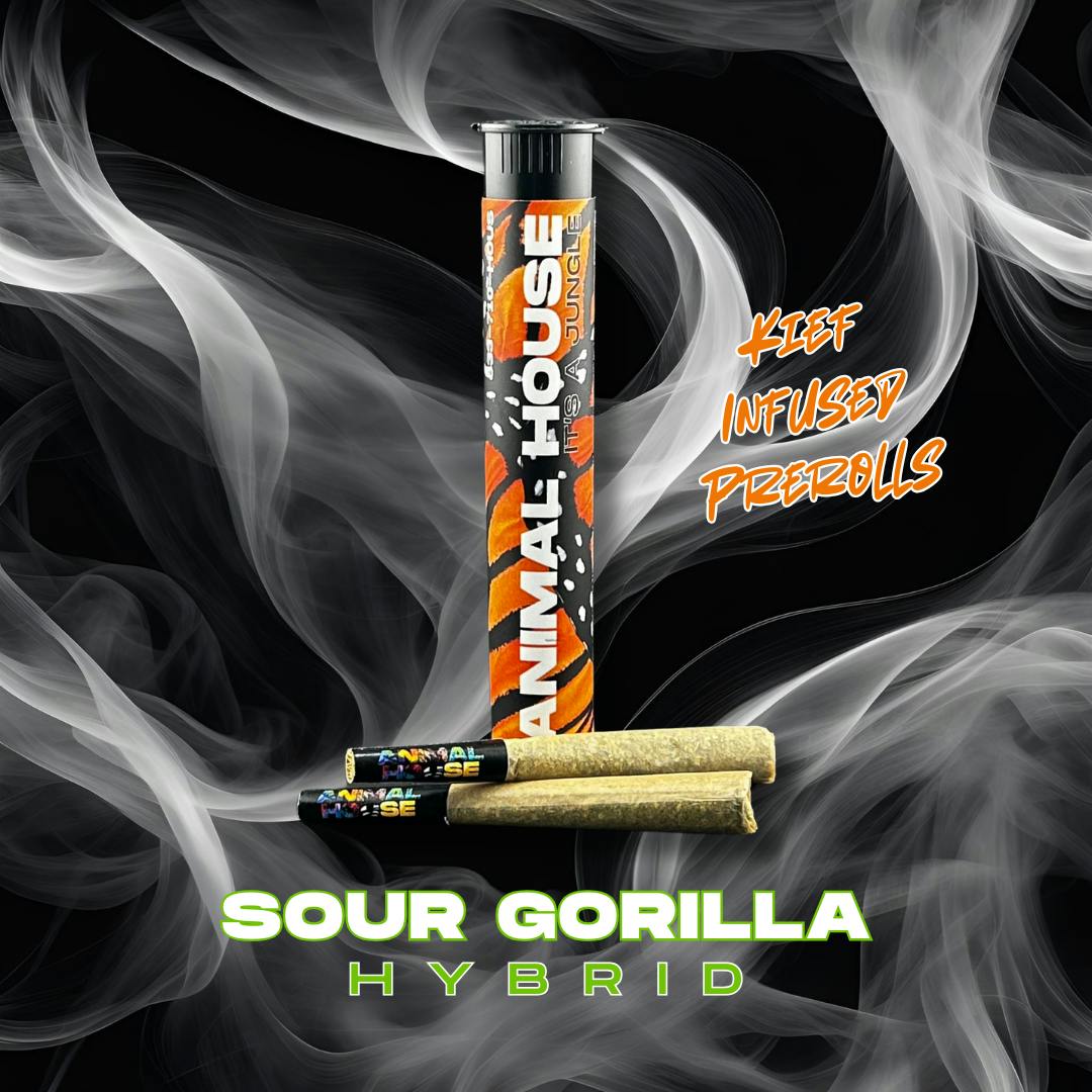 Animal House | Sour Gorilla | Infused Pre-Rolls | 2pk | 1.5g