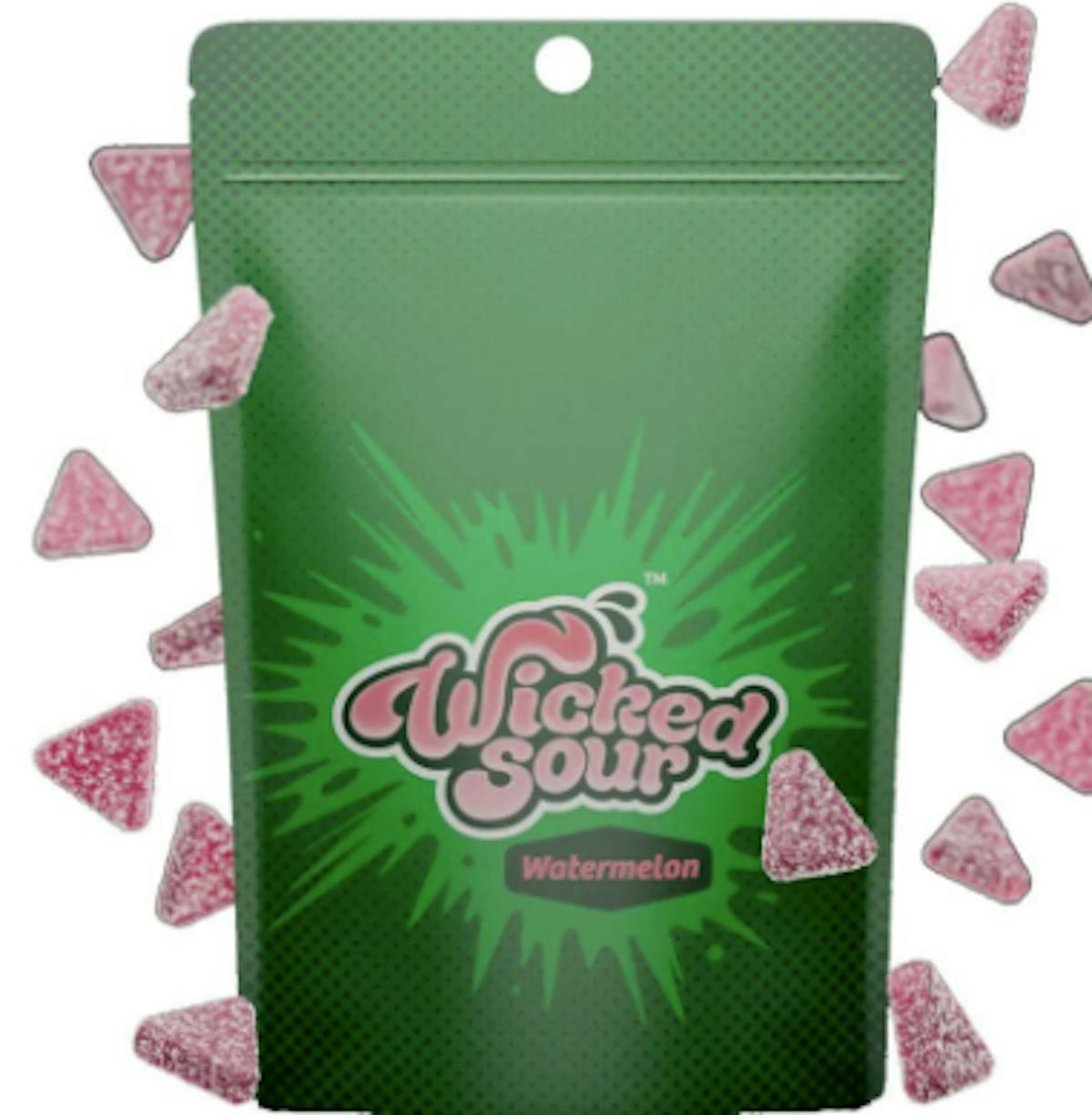 Photo of Wicked Sour Watermelon Gummies 100mg 20pk