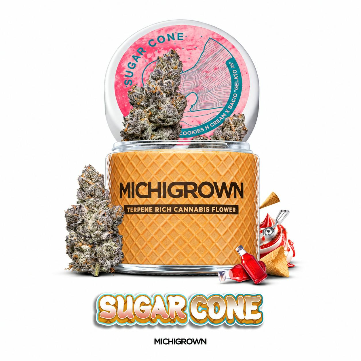Michigrown - 14g Prepack Jar - Sugar Cone
