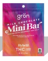 Edibles | Gron | Mini Bar THC | Milk Chocolate | 100mg
