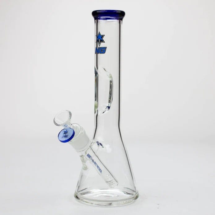 Nice Glass - 10.5" Elbow Ice Pinch Beaker - Blue