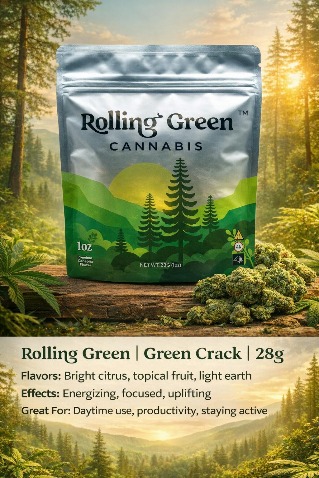 Product Rolling Green | Green Crack | 2.45% terps