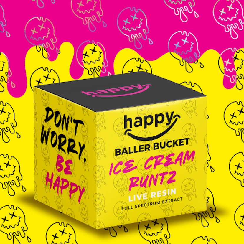 Happy - Ice Cream Runtz 10G Live Resin Baller Bucket