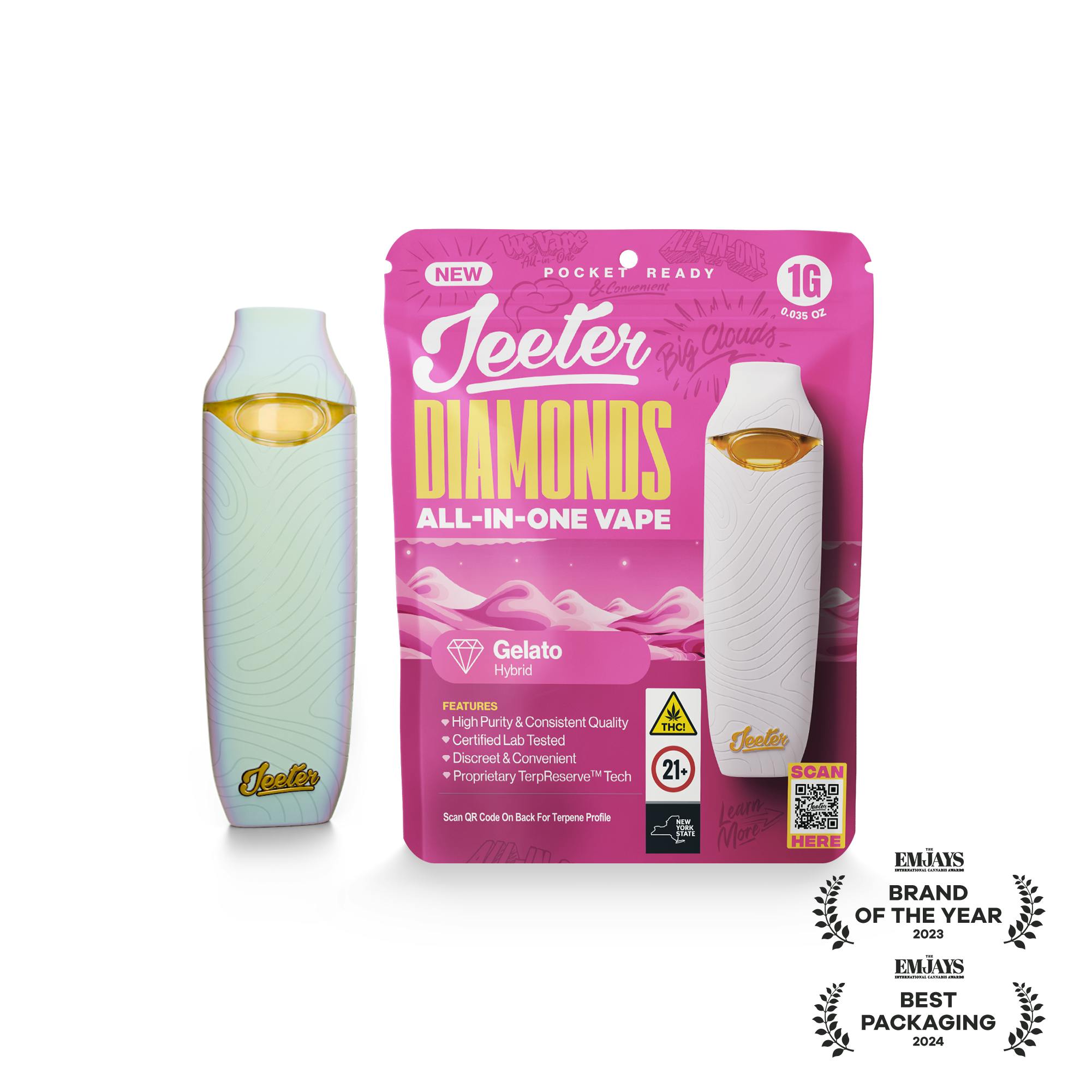 Jeeter Gelato All In One Liquid Diamonds Vape
