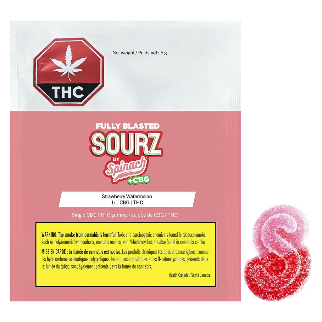 Fully blasted strawberry watermelon 1:1 cbg thc gummy - 1 pack