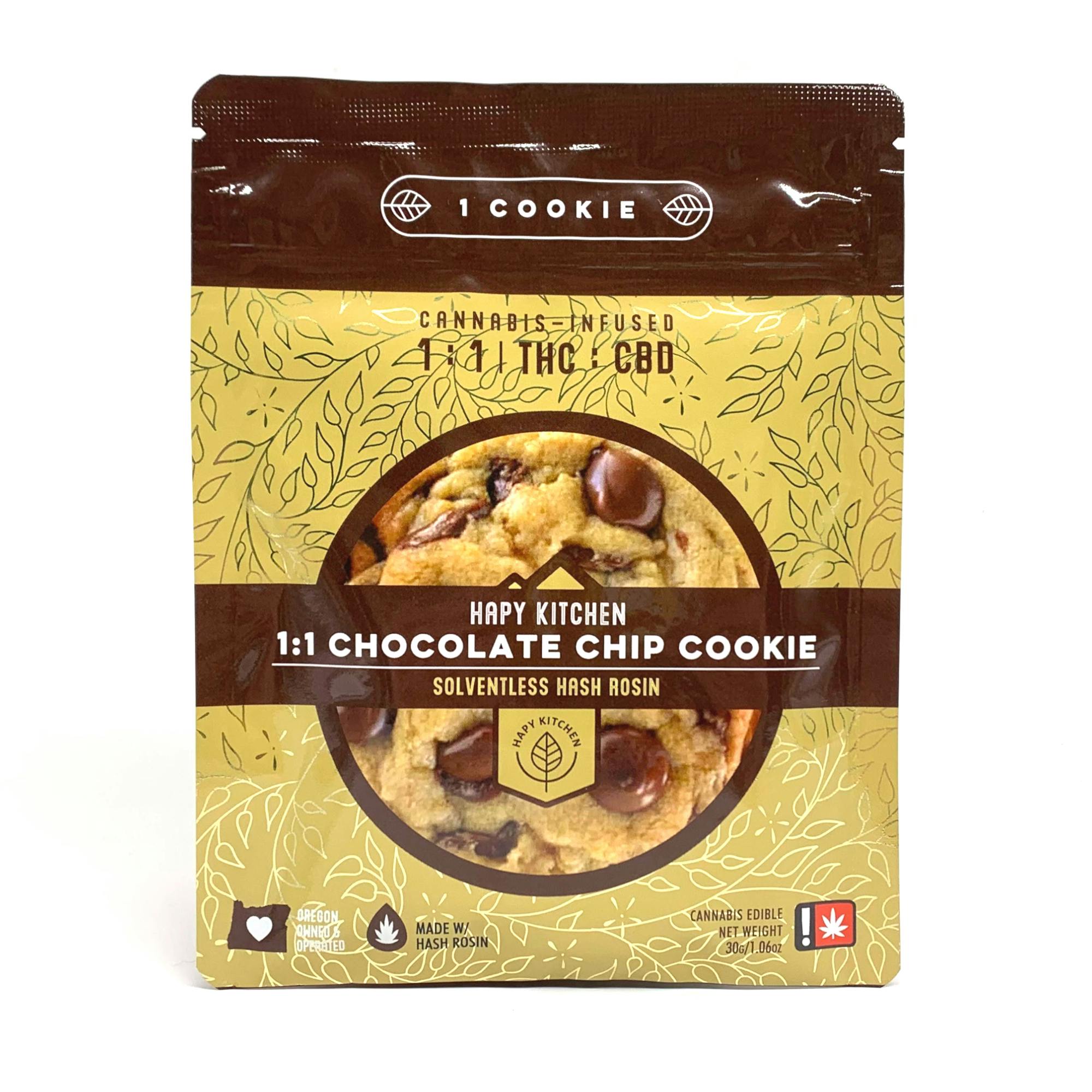 Hapy Kitchen | THC:CBD Chocolate Chip Solventless Hash Rosin Cookie