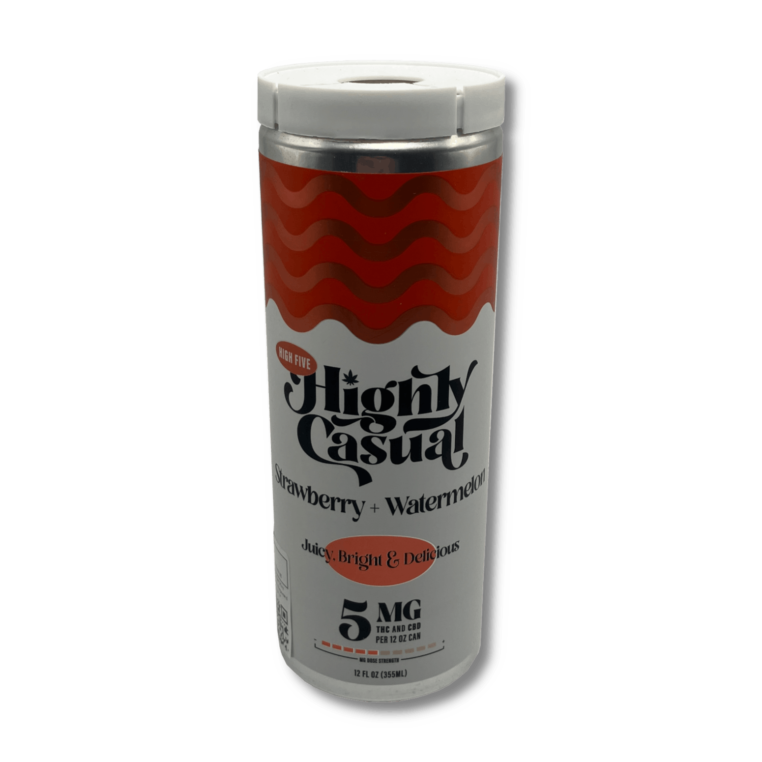 Product: Highly Casual | Cannabis Seltzer - 1:1, THC:CBD, 5mg - Strawberry + Watermelon