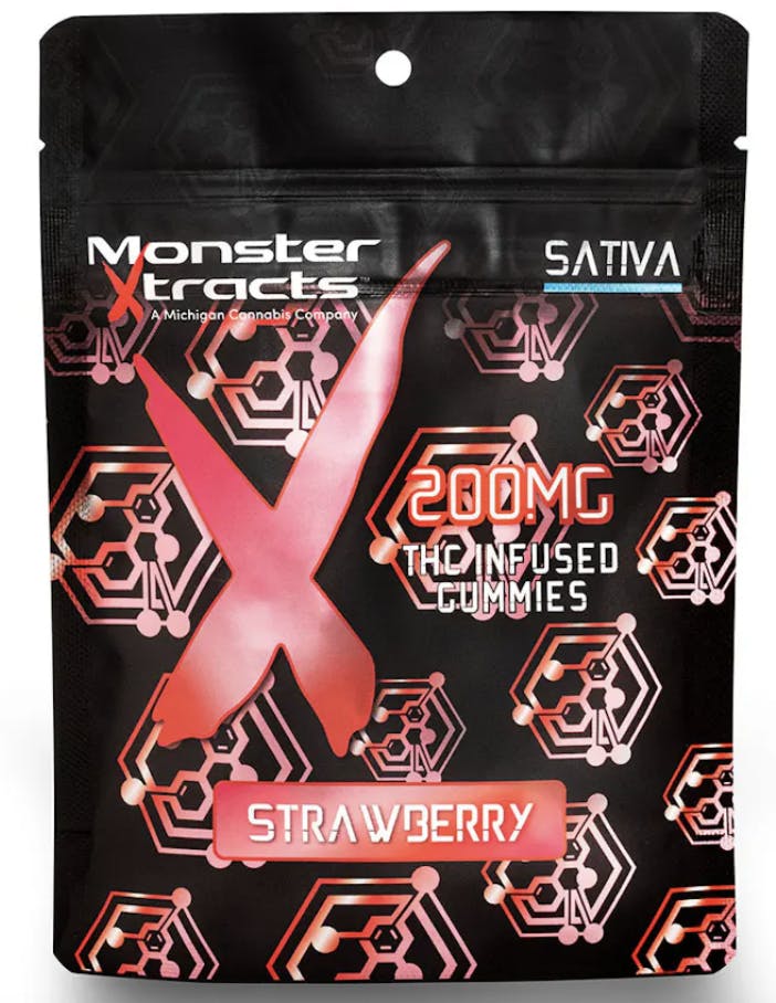 Product: Monster Xtracts | Gummies - Strawberry - 200mg