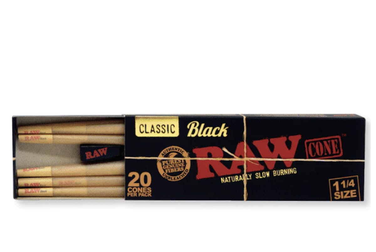 Photo of Raw Black 1 1/4 Cones 20pk