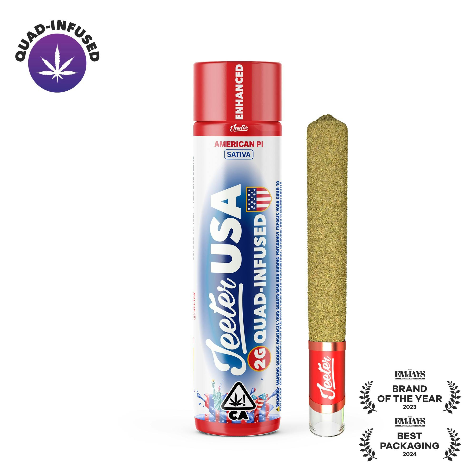 Jeeter JEETER XL QUAD | AMERICAN PI - LIMITED EDITION | INFUSED PRE-ROLL SATIVA — PRE_ROLLS